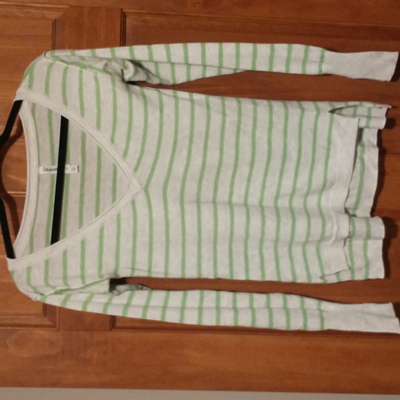 Aeropostale woman's size SP v-neck knitted striped oversized high-low sweater - Picture 1 of 11